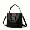 Bolsa Bucket Negra Moderna