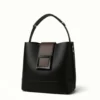 Bolsa Bucket Negra Moderna sin correa