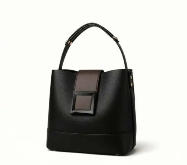 Bolsa Bucket Negra Moderna sin correa