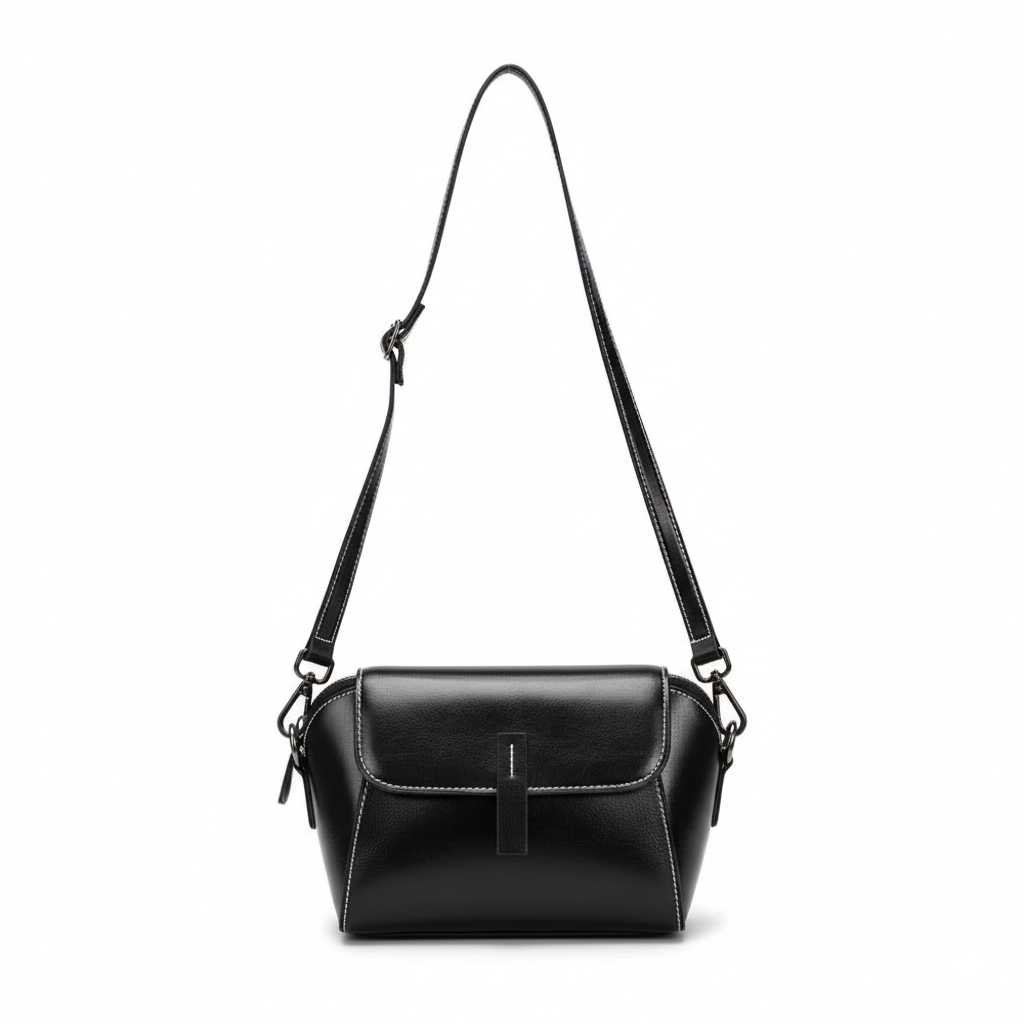 bolsa de piel para dama color negro