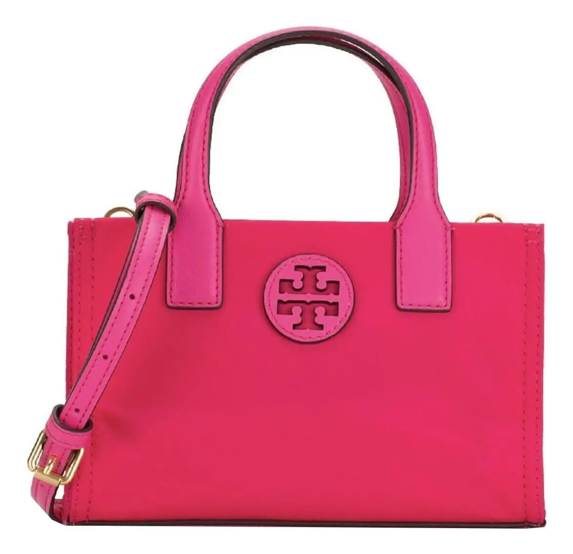 Bolso Tote Mini Nylon Tory Burch Rosa Brillante