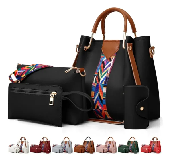 Set 4 Bolsas Mujer Moda Cartera Crossbody Tote Hobo Hombro