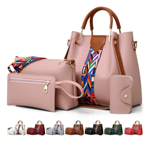 Set 4 Bolsas Mujer Moda Cartera Crossbody Tote Hobo Hombro