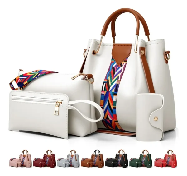 Set 4 Bolsas Mujer Moda Cartera Crossbody Tote Hobo Hombro