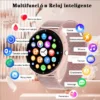 Reloj Inteligente Mujer Elegante Rosa | Smartwatch con Llamadas y Salud