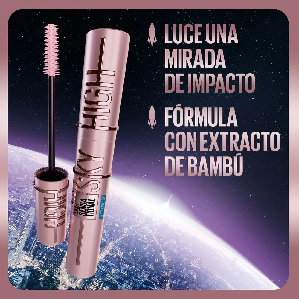 Maybelline Sky High Máscara de Pestañas - Alargamiento y Volumen 12 Horas
