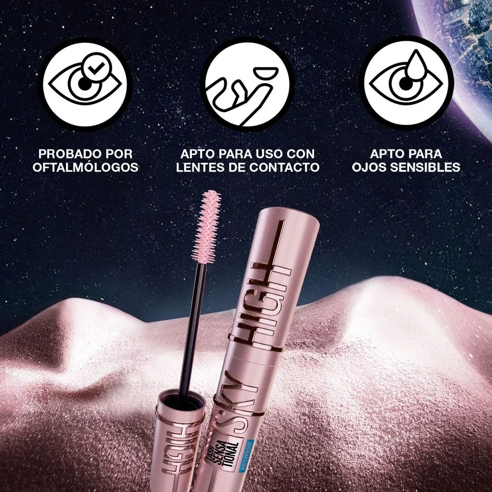 Maybelline Sky High Máscara de Pestañas - Alargamiento y Volumen 12 Horas