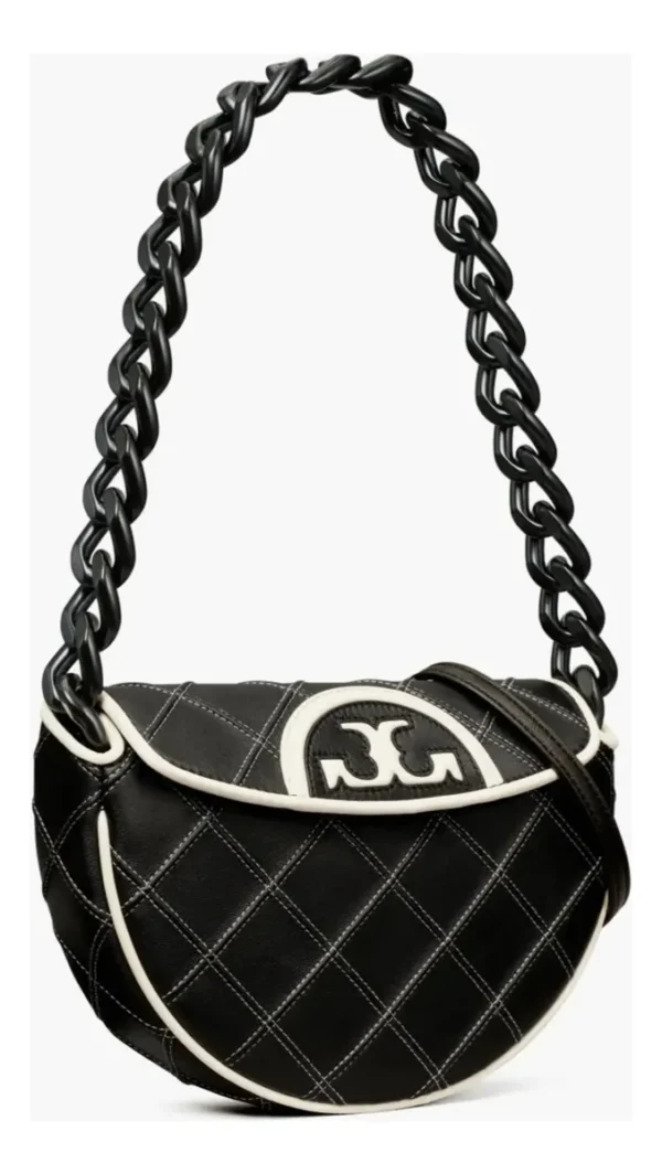 Bolsa Tory Burch Mini Fleming Soft Crescent Shoulder