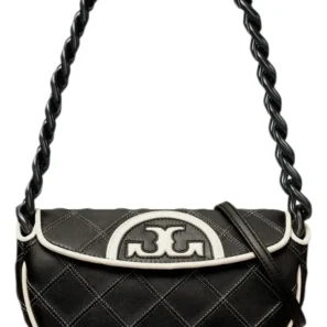 Bolsa Tory Burch Mini Fleming Soft Crescent Shoulder