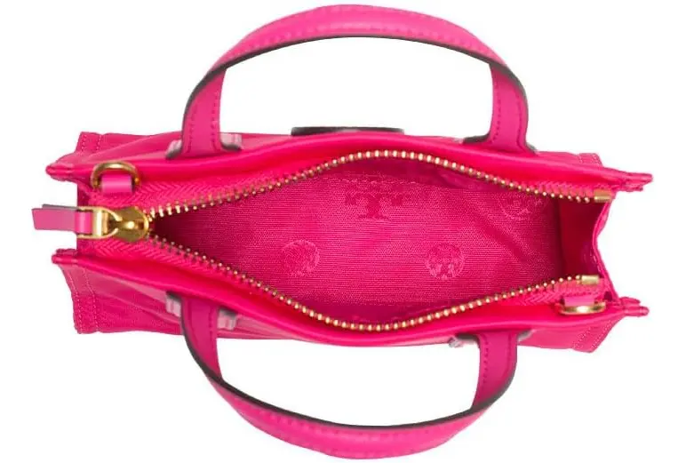 Bolso Tote Mini Nylon Tory Burch Rosa Brillante