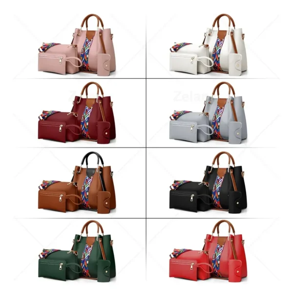 Set 4 Bolsas Mujer Moda Cartera Crossbody Tote Hobo Hombro