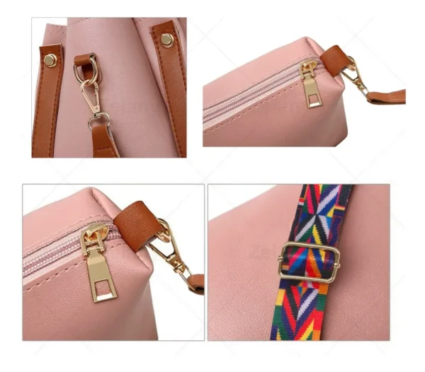 Set 4 Bolsas Mujer Moda Cartera Crossbody Tote Hobo Hombro