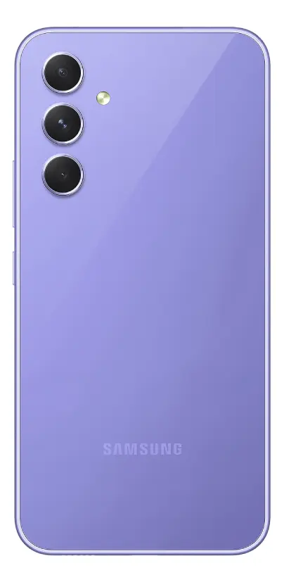 Samsung Galaxy A54 5G color violeta sorprendente, smartphone 128GB con pantalla Super AMOLED y batería de larga duración