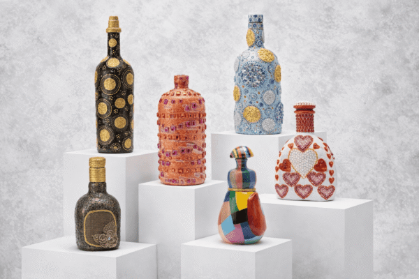 Botellas Decoradas de Vidrio - Arte Mexicano | Yolanda Arte 90