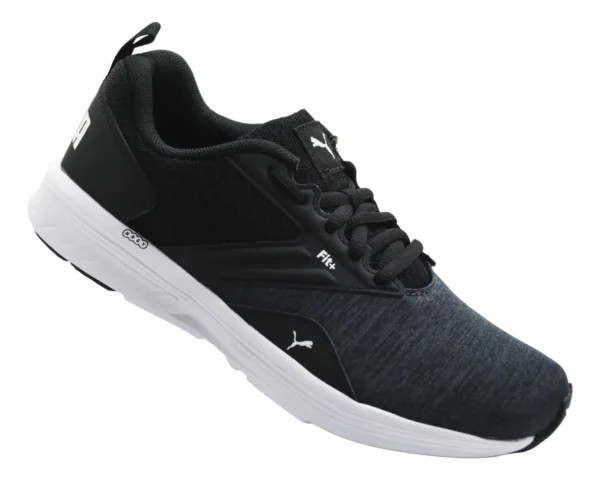 Tenis Puma Nrgy Comet negro blanco unisex con tecnología Softfoam