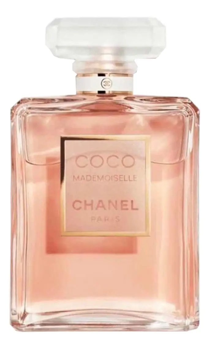 Botella de perfume Coco Mademoiselle Chanel 100ml Eau de Parfum, fragancia cítrica y amaderada para mujer que proyecta libertad y sofisticación.