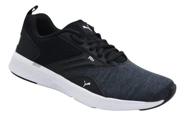 Tenis Puma Nrgy Comet negro blanco unisex con tecnología Softfoam