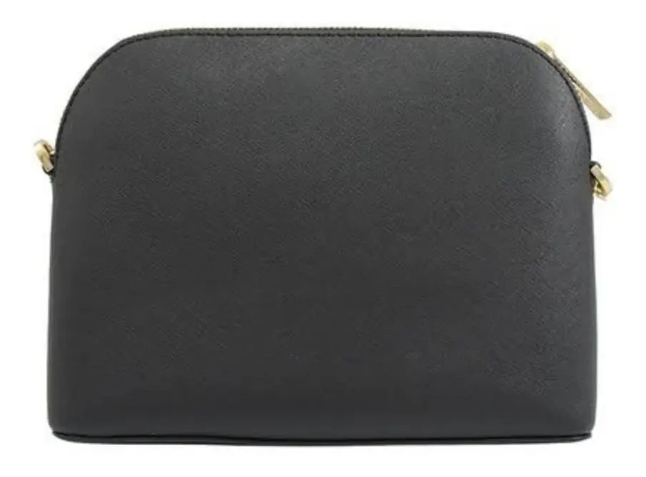 Bolsa Michael Kors Jet Set Travel Dome negra crossbody con herrajes dorados