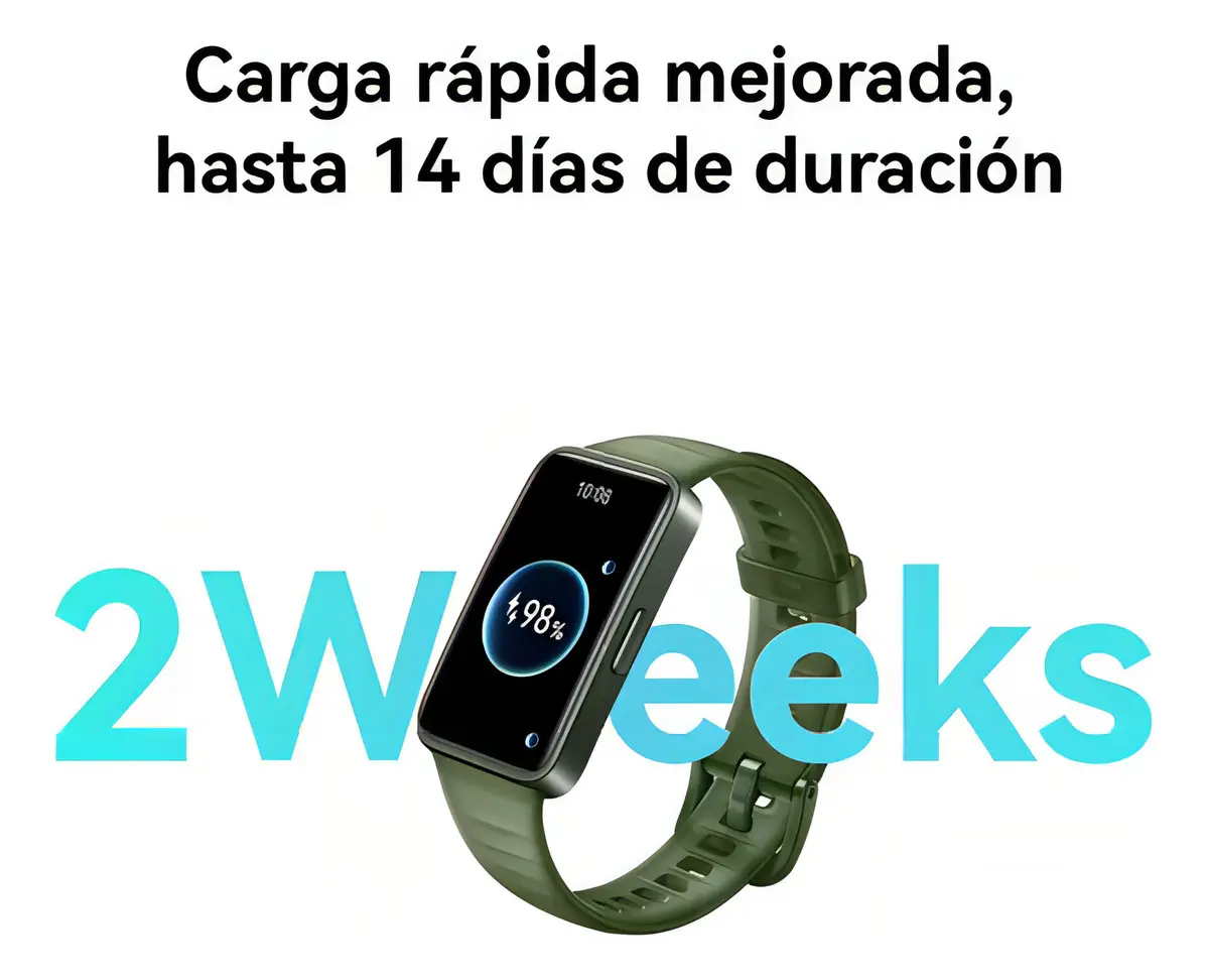 Smartwatch Huawei Band 8 color verde pantalla AMOLED 1.47 pulgadas correa silicona