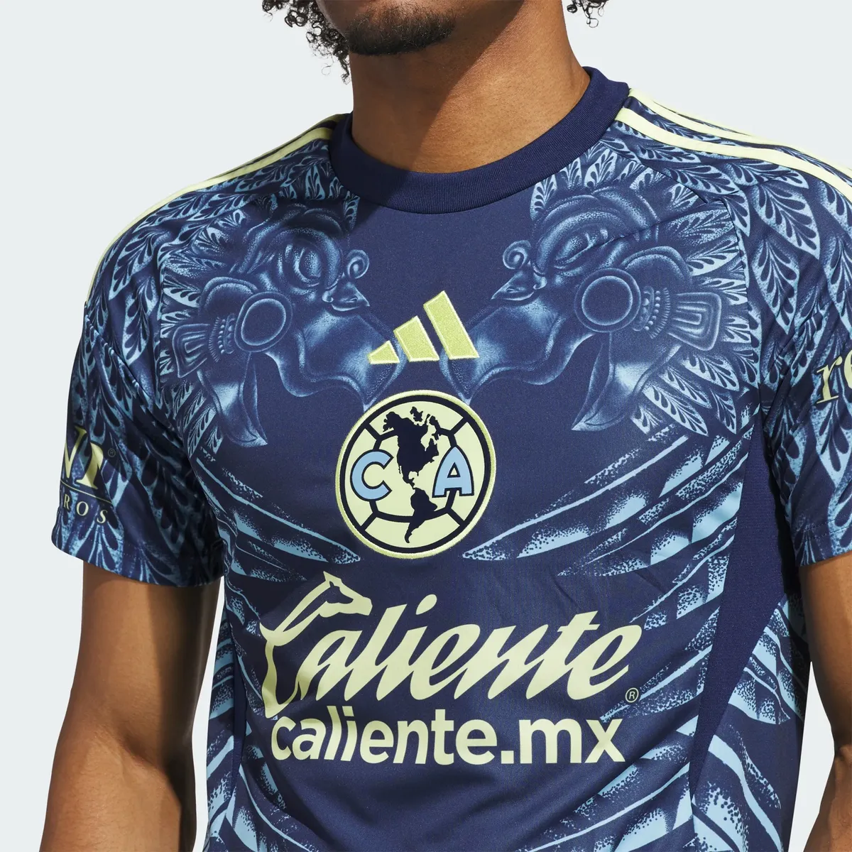 Jersey Club América visitante 2026 Adidas azul diseño plumas águila oficial Liga MX