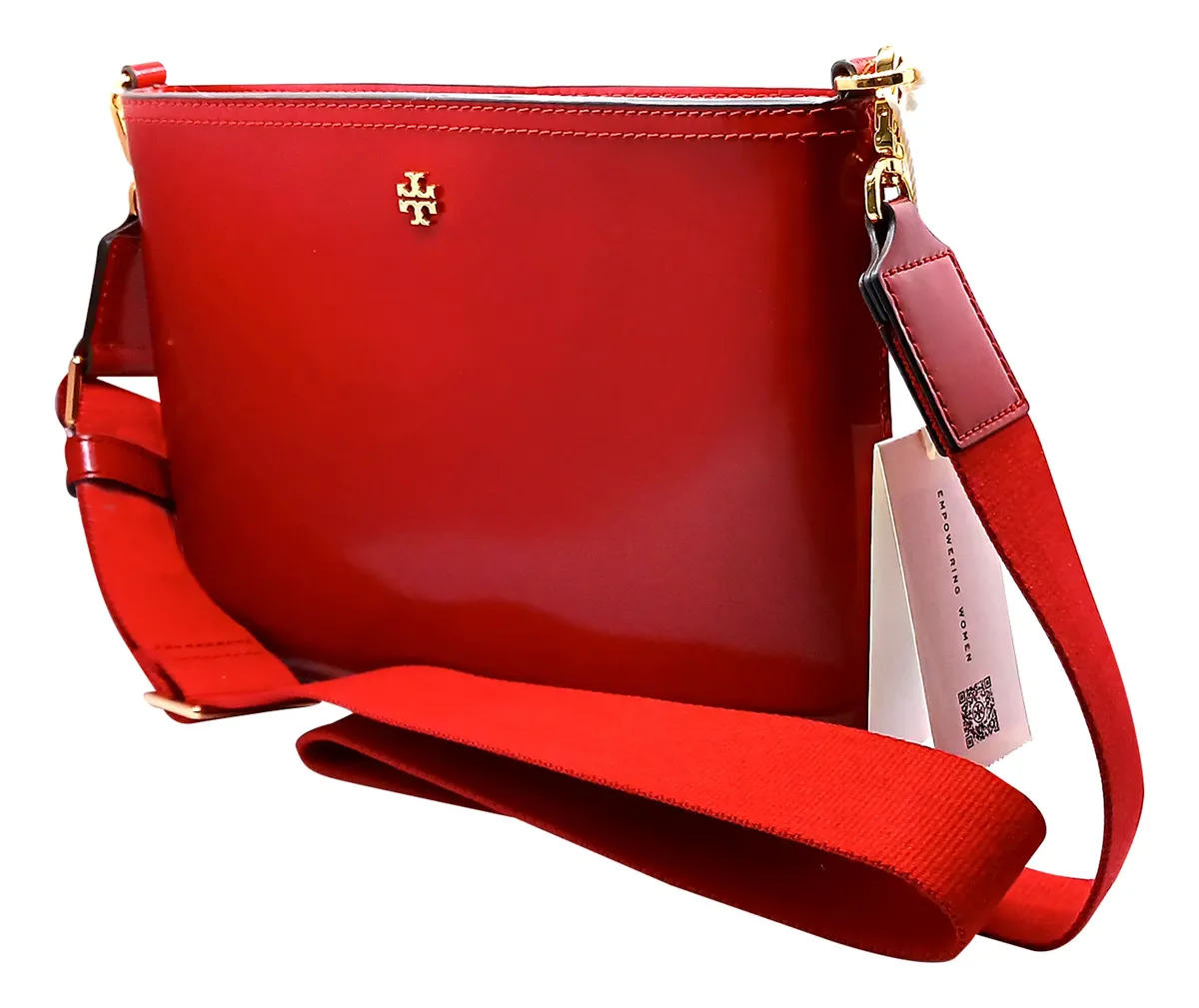 Bolsa tory burch roja charol swing original