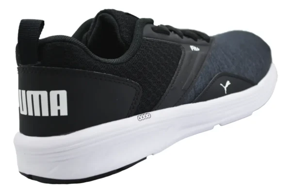 Tenis Puma Nrgy Comet negro blanco unisex con tecnología Softfoam