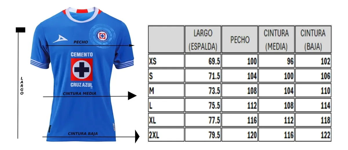 Jersey Cruz Azul Visitante Mujer 2024-2025