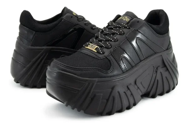 Tenis Chunky Plataforma alta Dama Sneakers Suela goma Tenis Chunky Plataforma alta Dama Sneakers Suela goma