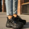Tenis Chunky Plataforma alta Dama Sneakers Suela goma Tenis Chunky Plataforma alta Dama Sneakers Suela goma