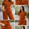 CONJUNTO DEPORTIVO TIPO PANTS BLUSA MANGA CORTA PARA MUJER CONJUNTO DEPORTIVO TIPO PANTS BLUSA MANGA CORTA PARA MUJER