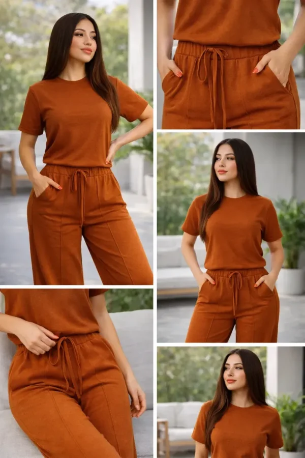 CONJUNTO DEPORTIVO TIPO PANTS BLUSA MANGA CORTA PARA MUJER CONJUNTO DEPORTIVO TIPO PANTS BLUSA MANGA CORTA PARA MUJER