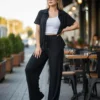 Conjunto Deportivo Sophia Lys Camisa Manga Corta Mujer