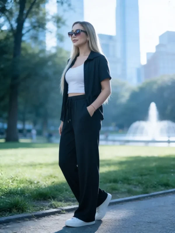 Conjunto Deportivo Sophia Lys Camisa Manga Corta Mujer