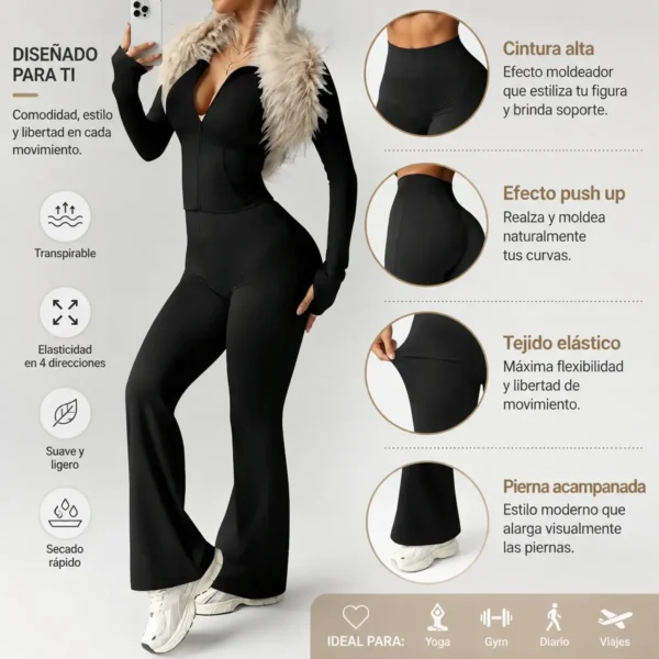 leggins acampanados de moda para yoga y el diario