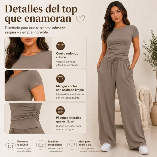 CONJUNTO DEPORTIVO MUJER WARMHEART 2 PIEZAS MANGA CORTA