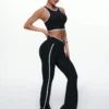 Conjunto Deportivo 3 Pcs | Leggins + Crop Top + Abrigo Conjunto Deportivo 3 Pcs | Leggins + Crop Top + Abrigo