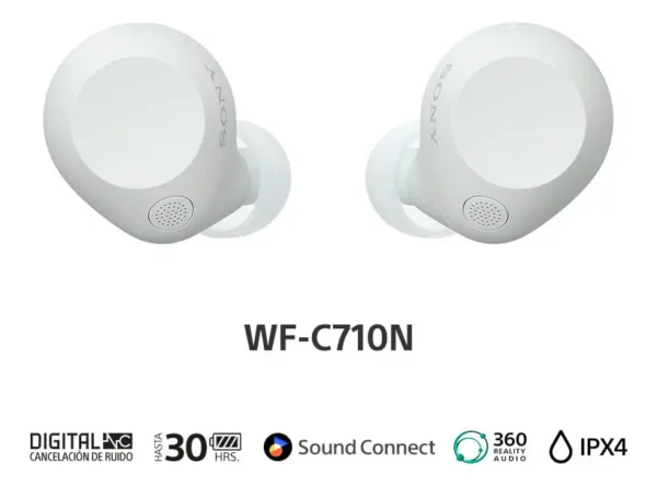Audífonos Inalámbricos Sony WF-C710N con aislamiento de ruido audifonos bluetooth sony