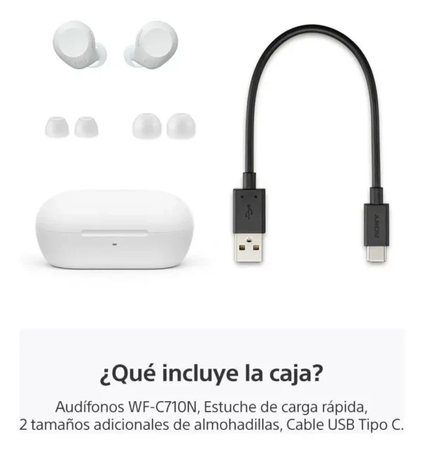 Audífonos Inalámbricos Sony WF-C710N con aislamiento de ruido